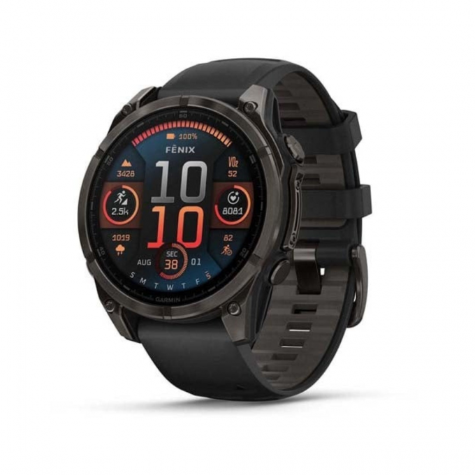 Смарт-часы GARMIN FENIX 8 47 mm AMOLED Sapphire Carbon Gray DLC черный силикон 010-02904-29 Смарт-часы GARMIN FENIX 8 47 mm AMOLED Sapphire Carbon Gray DLC черный силикон 010-02904-29
